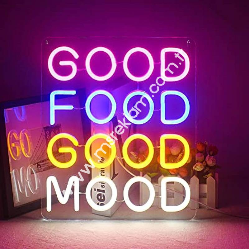 Good Food Good Mood Neon Led Tabela
