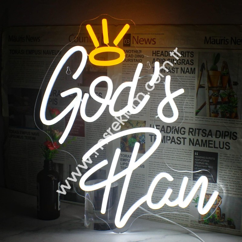 Tanrının Planı (God's Plan) Neon Led Tabela