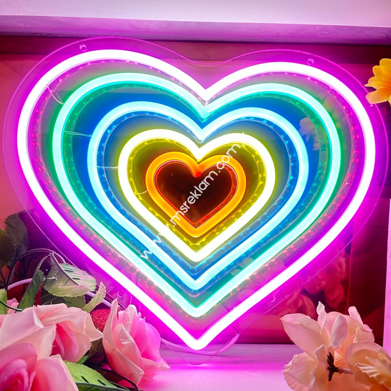 Aşk Kalp (Love Heart) Neon Led Tabela