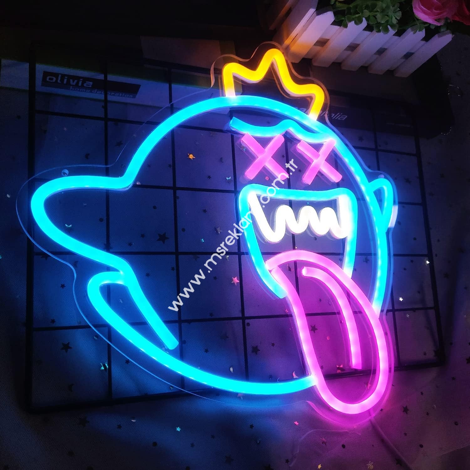 Kral Boo (King Boo) Neon Led Tabela